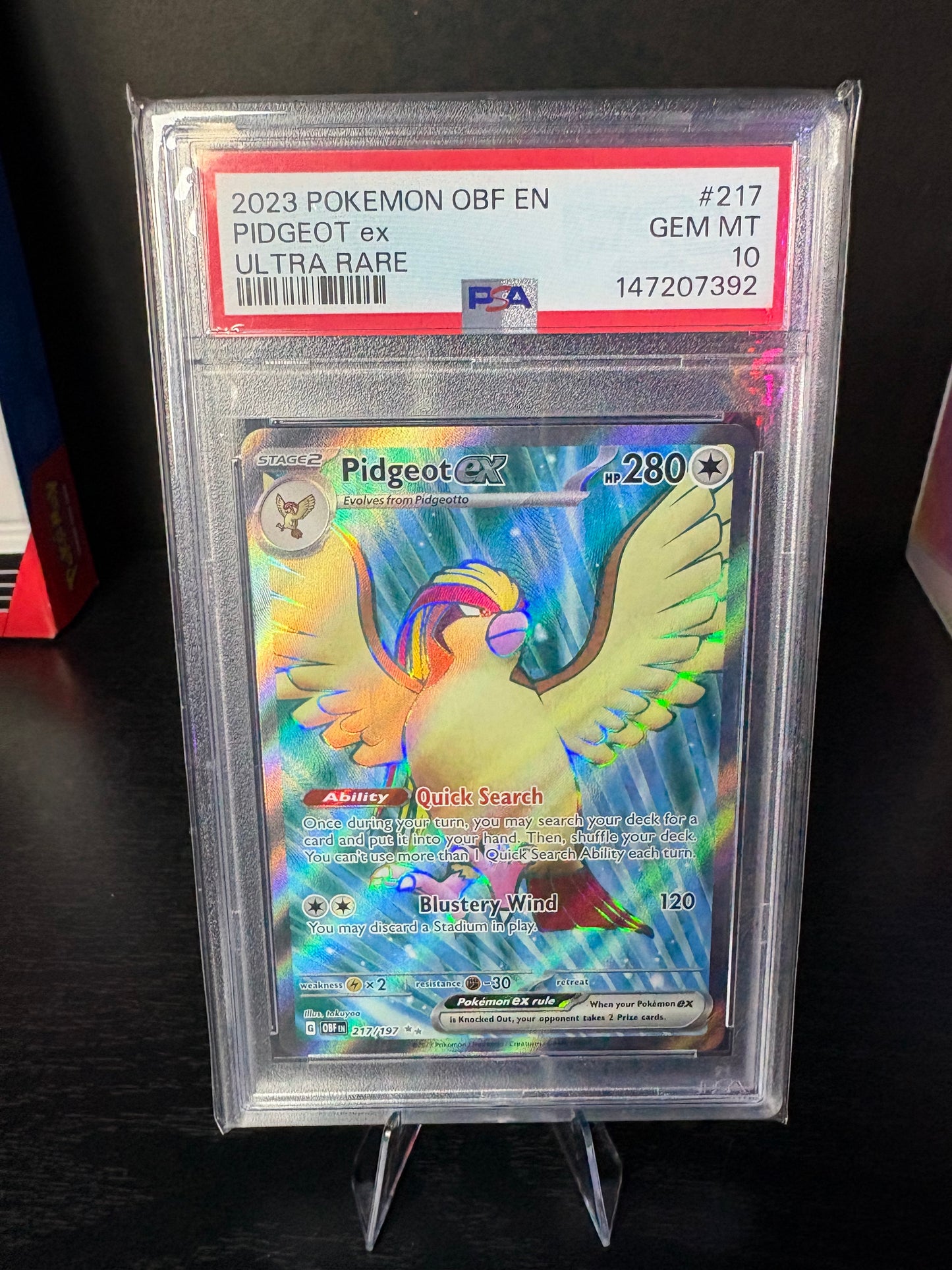 PSA 10 Pidgeot EX #217