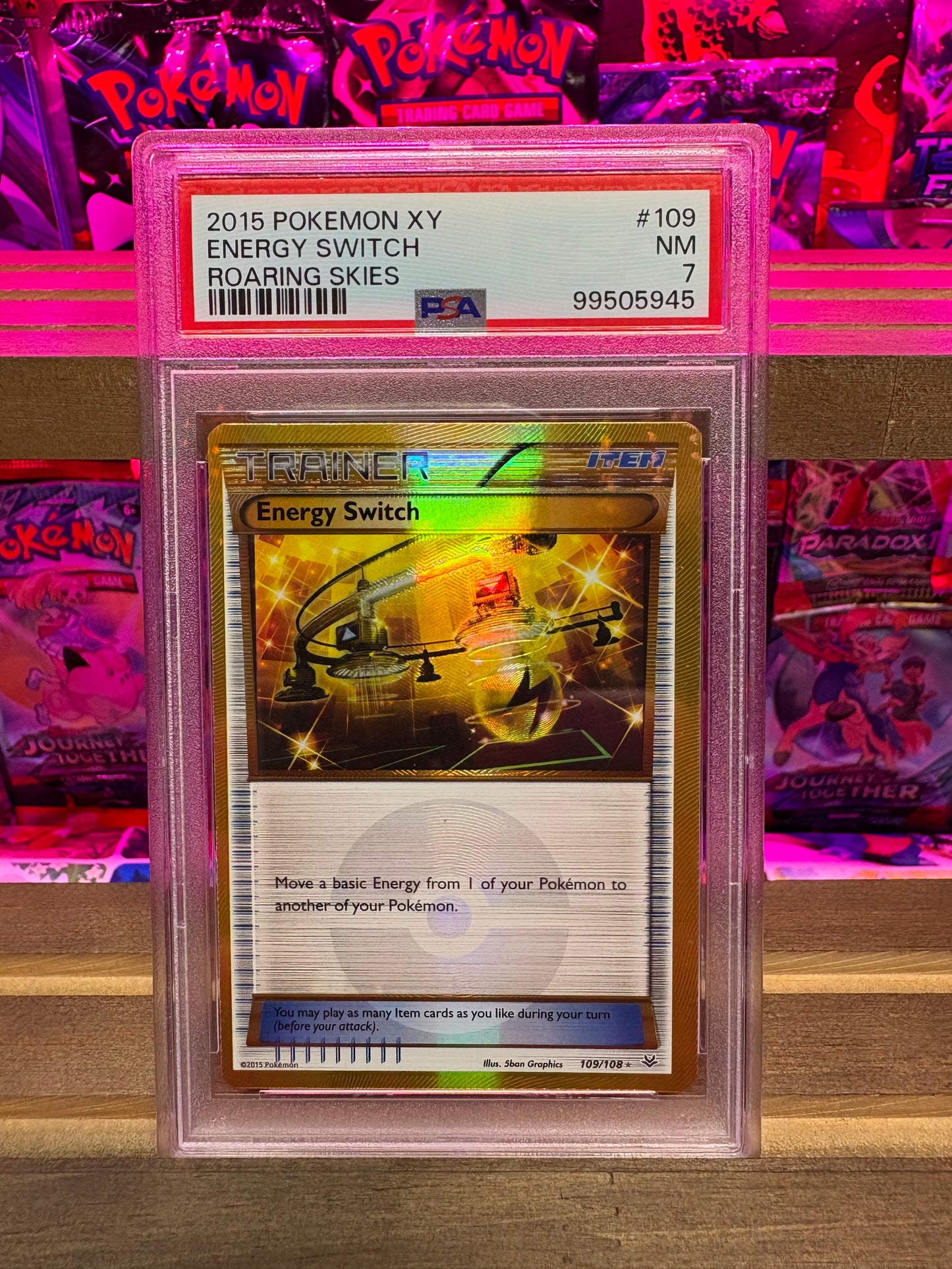 PSA 7 Energy Switch #109 Roaring Skies