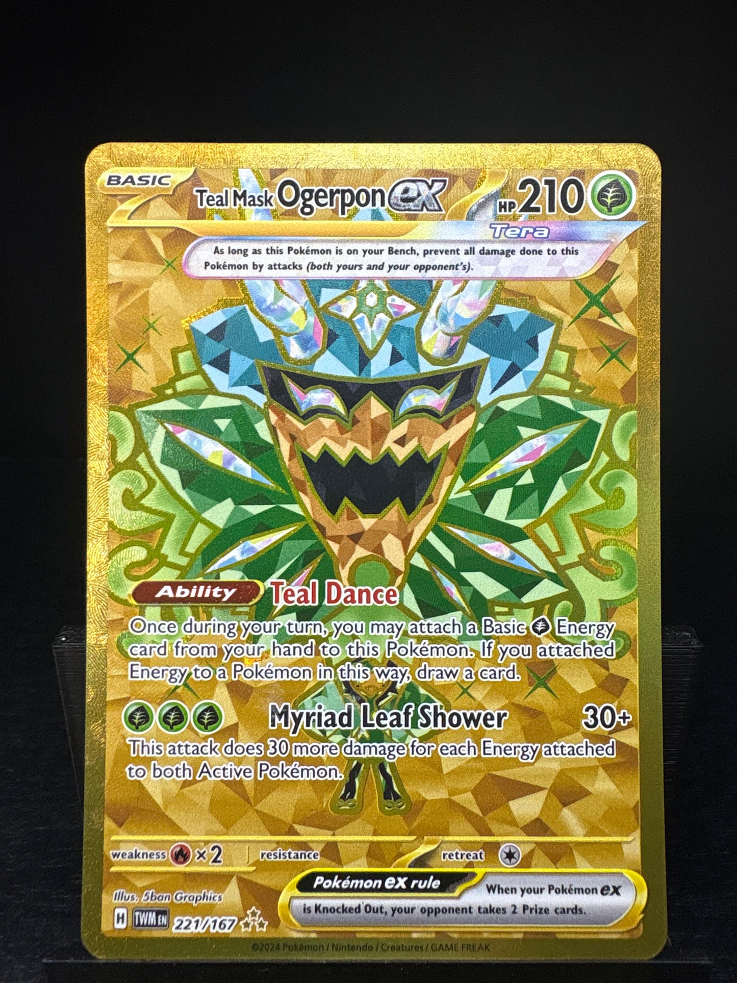 Teal Mask Ogerpon EX #221 Hyper Rare